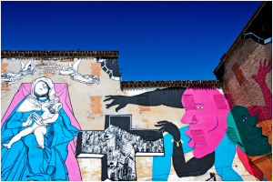 Caserta, murales sull’amore per restyling municipio